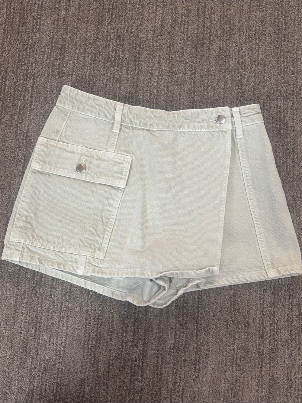 ZARA khaki Denim Skort